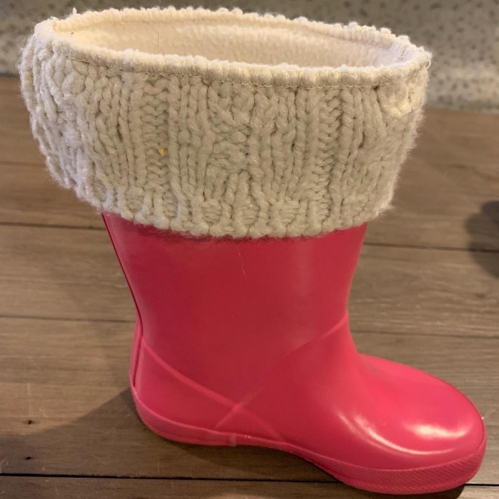 Hunter Little Girls cable-knit cuff boot socks sz 12-13
